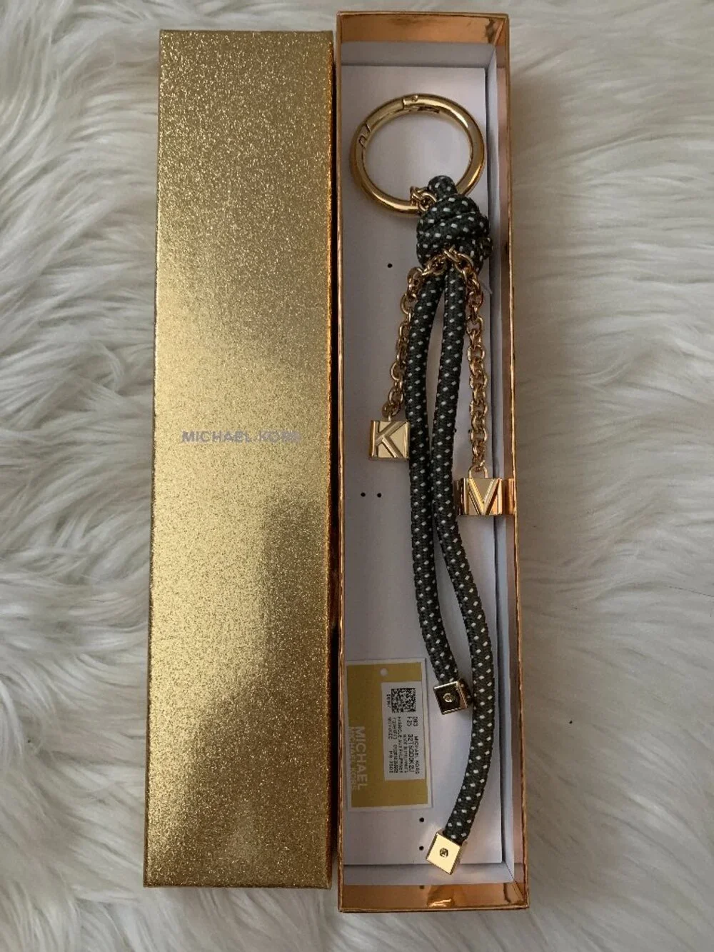 MICHAEL KORS Ivy Speckled Knotted Cord Bag Charm